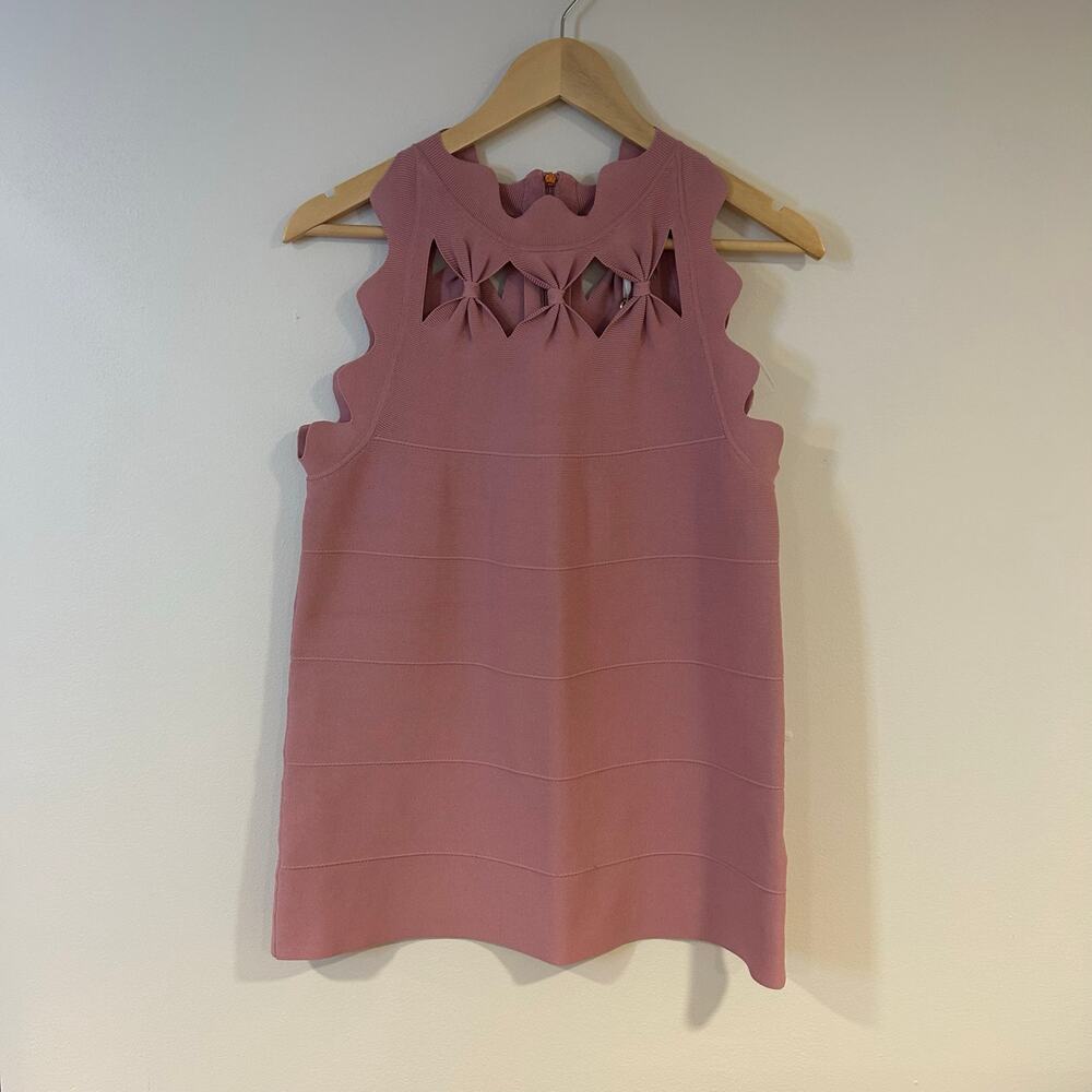 Ted Baker Pink Scalloped Blouse - Picture 2 of 10